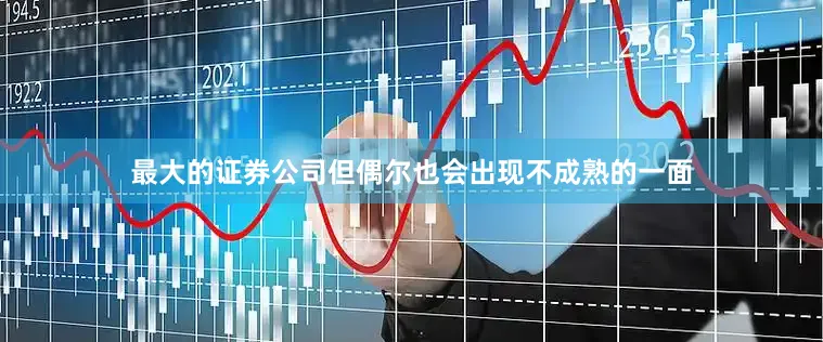 最大的证券公司但偶尔也会出现不成熟的一面